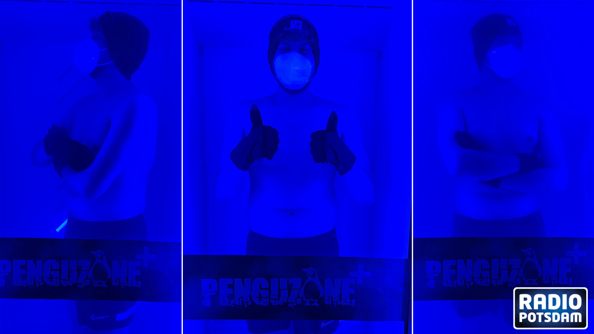 Die Wachermacher testen eine Kältekammer ( 110° in der PenguZone)